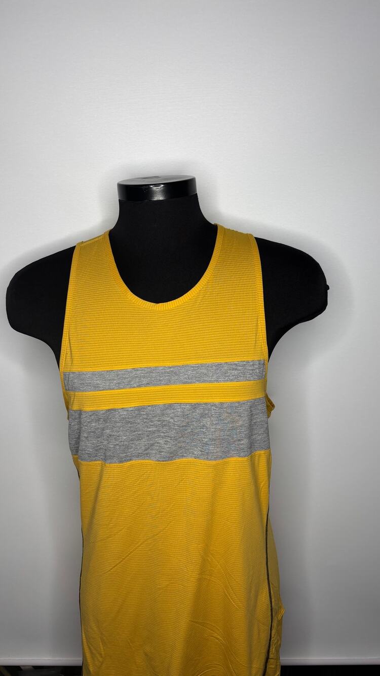 Lululemon Tank Yellow Sleeveless Athletic Running Top Gym Mens Medium